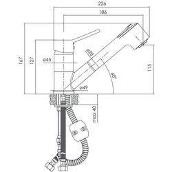 Baterie pentru chiuveta Imprese Liben-M f03404001AB (Chrome) Thumb