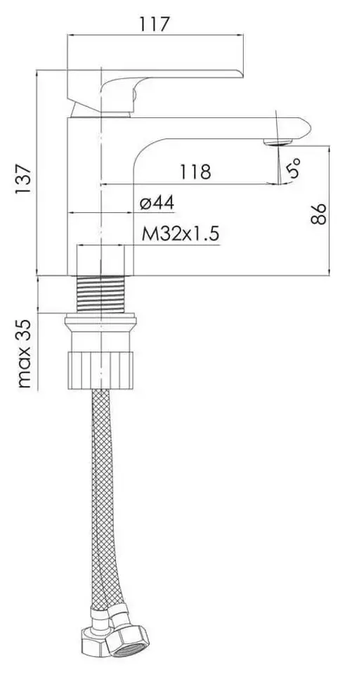 Baterie pentru lavoar Imprese Aria f03507501AA (Chrome) - 3