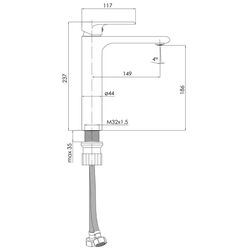 Baterie pentru lavoar Imprese Aria f03507503AB (White) Thumb