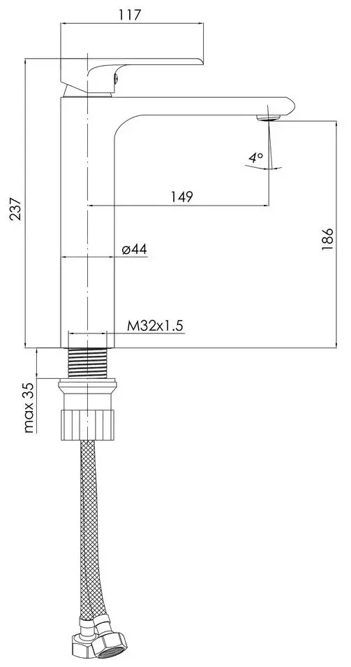Baterie pentru lavoar Imprese Aria f03507503AB (White)