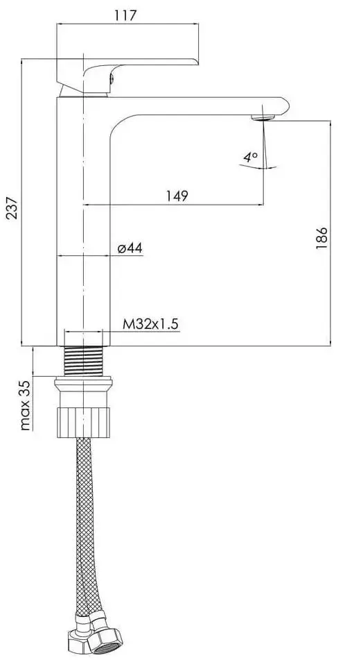 Смеситель для умывальника Imprese Aria f03507510AB (Black)