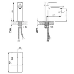 Baterie pentru lavoar Imprese Bilovec 05255 (Chrome) Thumb