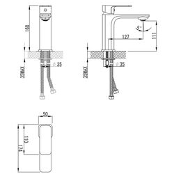 Baterie pentru lavoar Imprese Bilovec 5256 (Black) Thumb