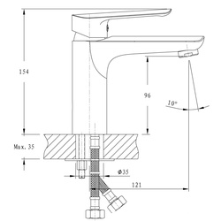 Baterie pentru lavoar Imprese Blanice 05330 (Chrome) Thumb