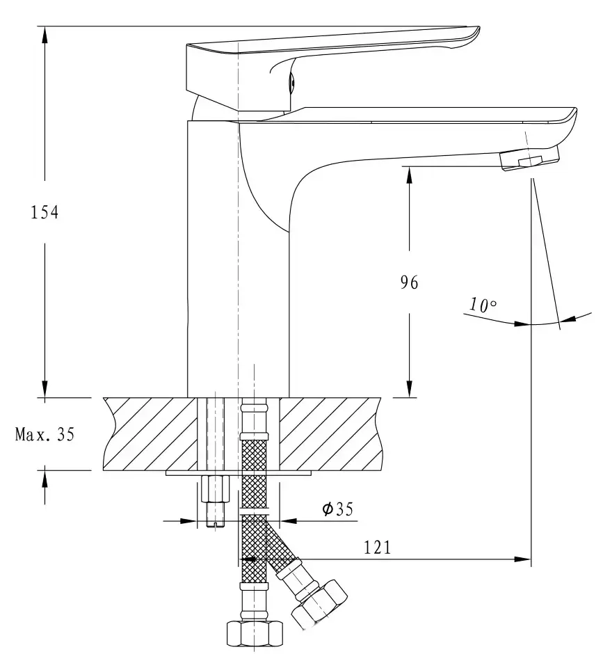 Baterie pentru lavoar Imprese Blanice 05330 (Chrome) - 2