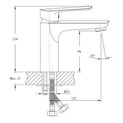 Baterie pentru lavoar Imprese Blanice 5330 (Chrome) Thumb