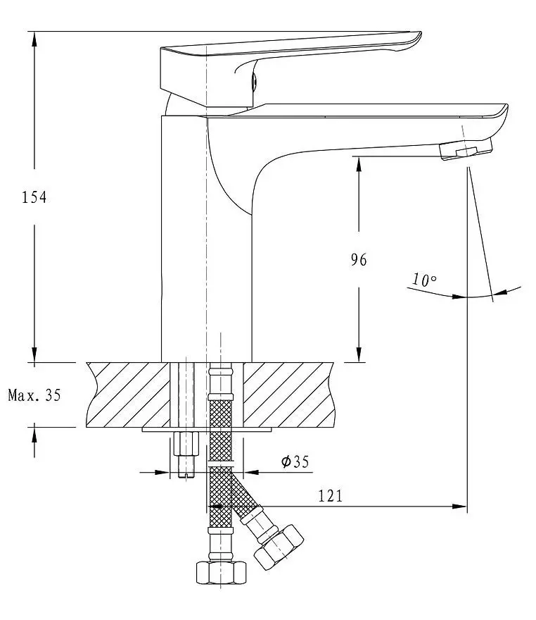 Baterie pentru lavoar Imprese Blanice 5330 (Chrome) - 3