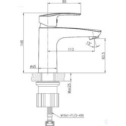 Baterie pentru lavoar Imprese Blatna 5185 (Chrome) Thumb