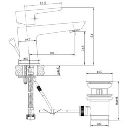 Baterie pentru lavoar Imprese Breclav 05245PP (Chrome) Thumb