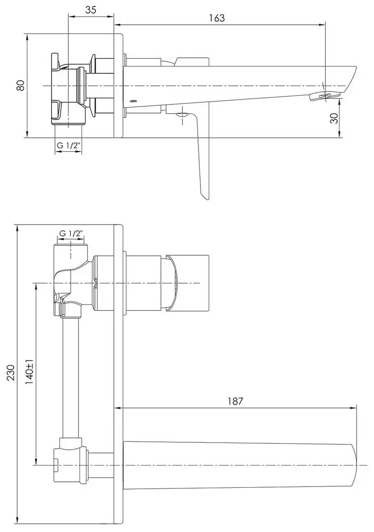 Baterie pentru lavoar Imprese Breclav VR-05245W (Chrome/White) - 3