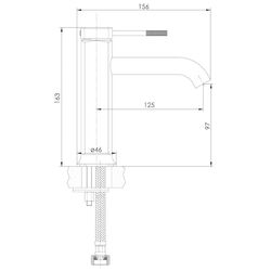 Baterie pentru lavoar Imprese Brenta ZMK091908010 (Graphite Chrome) Thumb