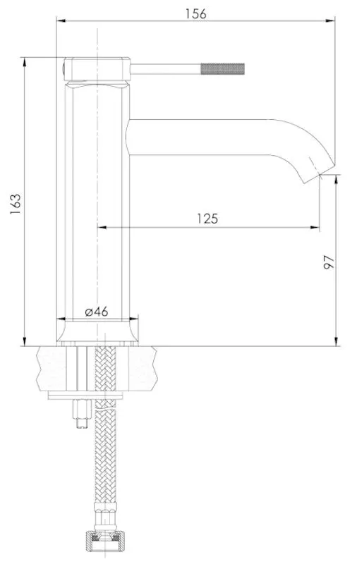 Baterie pentru lavoar Imprese Brenta ZMK091908010 (Graphite Chrome) - 3