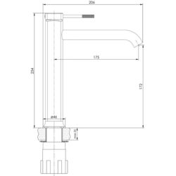 Baterie pentru lavoar Imprese Brenta ZMK091908011 (Graphite Chrome) Thumb