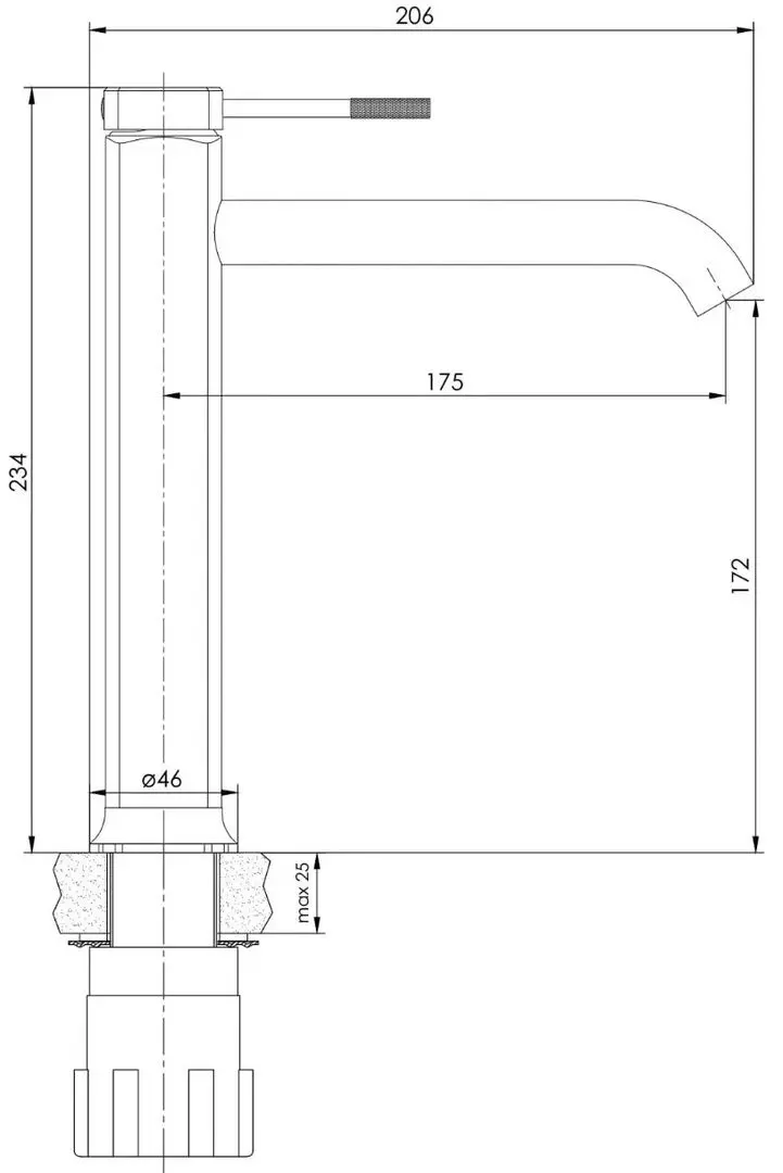 Baterie pentru lavoar Imprese Brenta ZMK091908011 (Graphite Chrome)