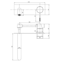 Baterie pentru lavoar Imprese Brenta ZMK091908030 (Graphite) Thumb