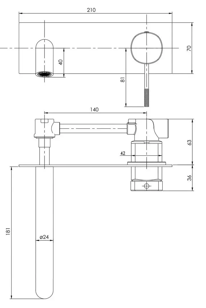 Baterie pentru lavoar Imprese Brenta ZMK091908030 (Graphite) - 3