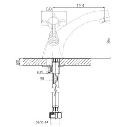 Baterie pentru lavoar Imprese Cuthna 05280 (Bronze) Thumb