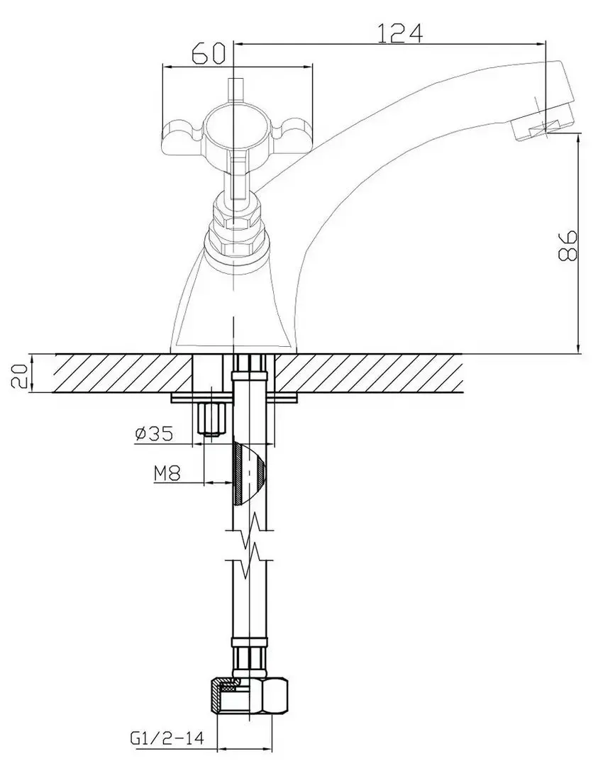 Baterie pentru lavoar Imprese Cuthna 05280 (Bronze) - 3