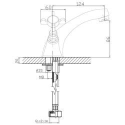 Baterie pentru lavoar Imprese Cuthna Stribro 05280 (Chrome) Thumb