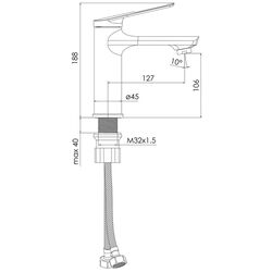 Baterie pentru lavoar Imprese Elio f03507701AA (Chrome) Thumb