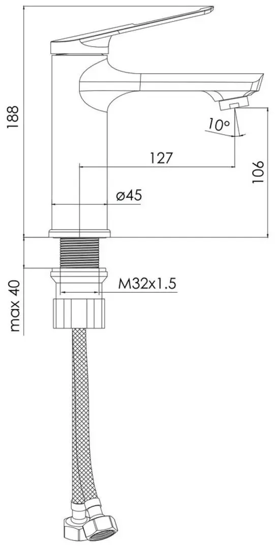 Baterie pentru lavoar Imprese Elio f03507701AA (Chrome) - 2