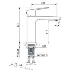 Смеситель для умывальника Imprese Grafiky ZMK041807010 (Black Nickel) Thumb