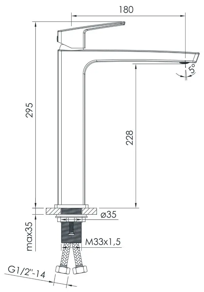 Baterie pentru lavoar Imprese Grafiky ZMK041807011 (Black Nickel) - 3