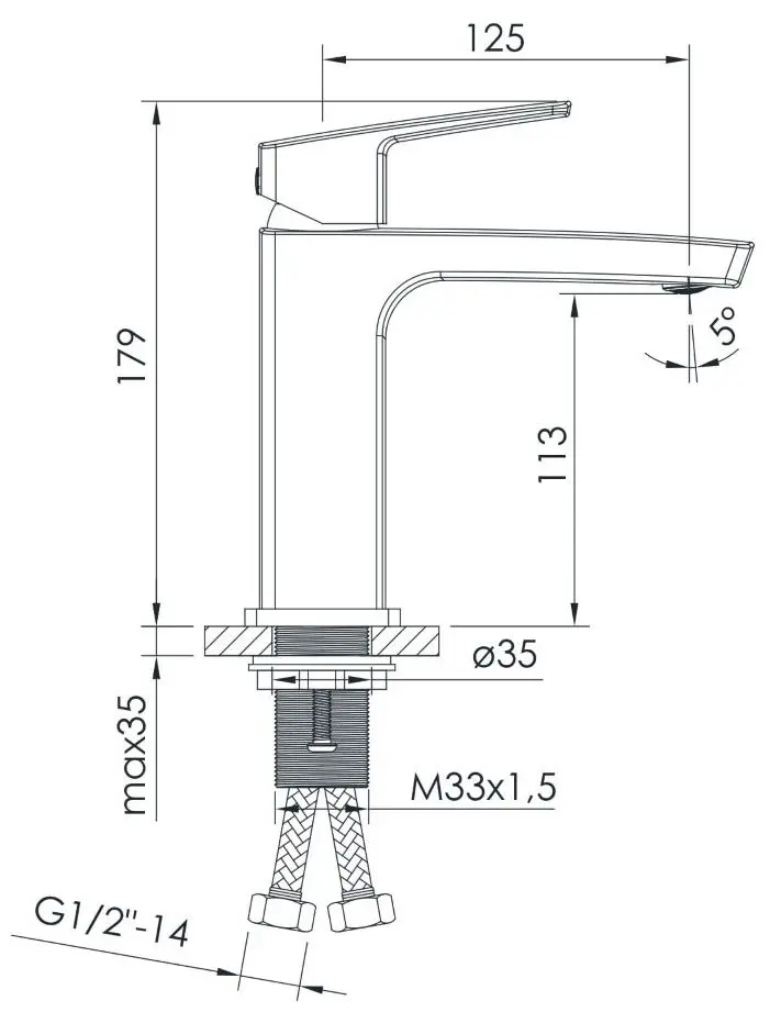 Baterie pentru lavoar Imprese Grafiky ZMK061901010 (Chrome) - 3