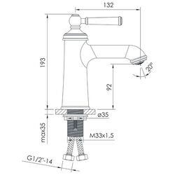 Baterie pentru lavoar Imprese Hydrant ZMK031806010 (Nickel) Thumb