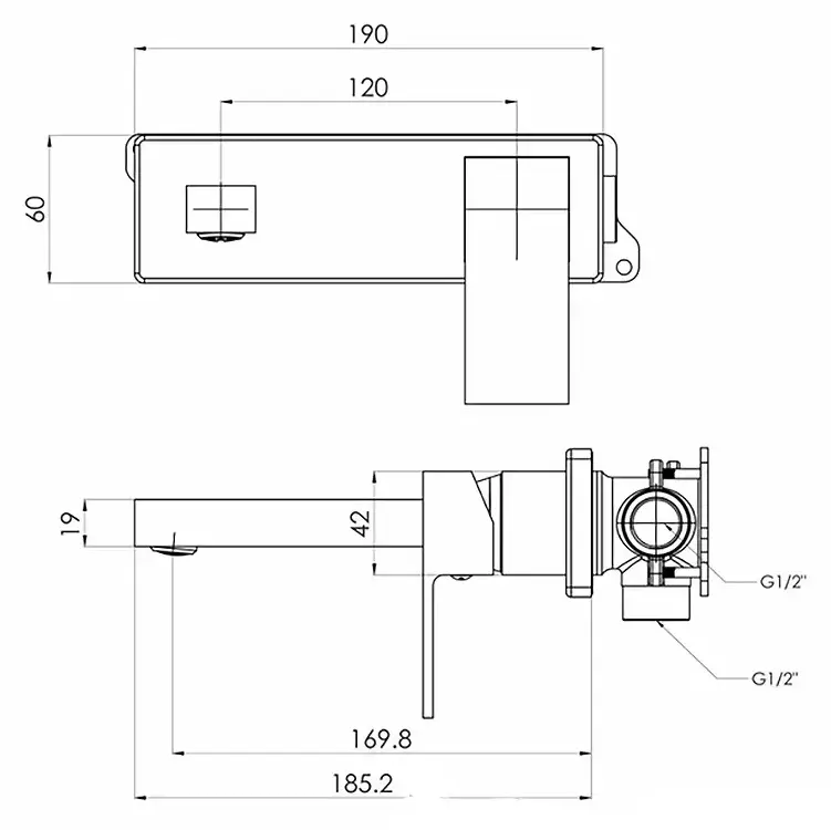 Смеситель для умывальника Imprese Karlov f03507601AC (Chrome)