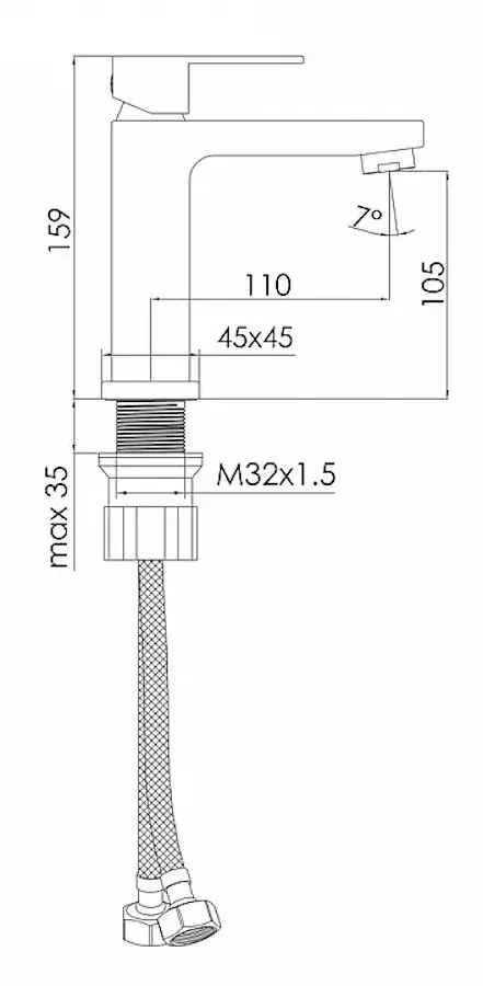 Смеситель для умывальника Imprese Karlov f03507610AA (Black)