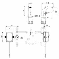 Baterie pentru lavoar Imprese Krok SE 05500 (Chrome) Thumb