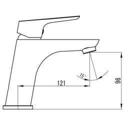 Baterie pentru lavoar Imprese Kucera 05105 (Chrome) Thumb