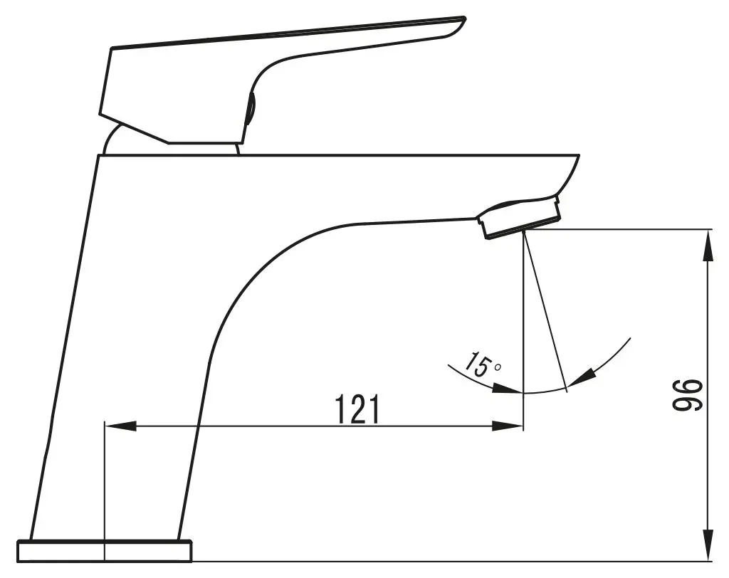 Baterie pentru lavoar Imprese Kucera 05105 (Chrome) - 2