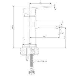 Baterie pentru lavoar Imprese Laska 05040 (35)B (Black) Thumb