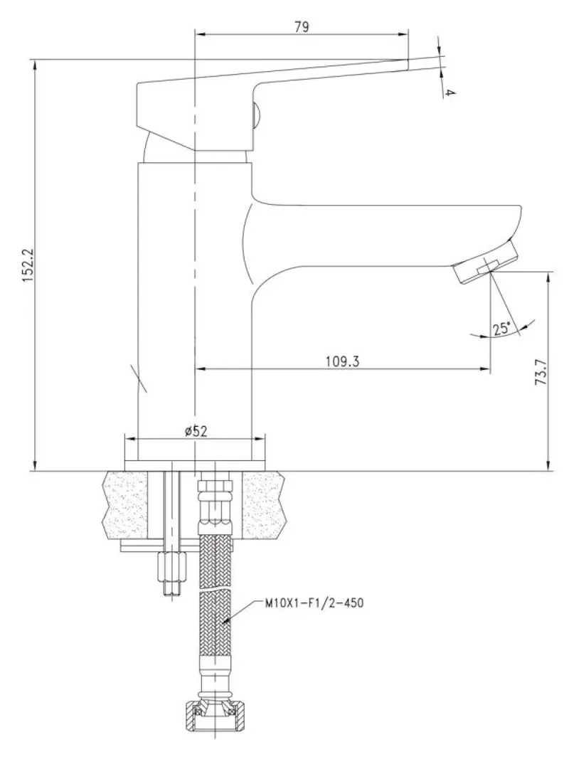 Baterie pentru lavoar Imprese Laska 05040 (35)B (Black) - 3
