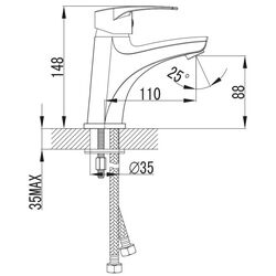 Baterie pentru lavoar Imprese Lidice 05095 (M) (Chrome) Thumb