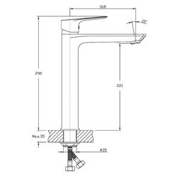 Baterie pentru lavoar Imprese Loreta 05350H (Chrome) Thumb