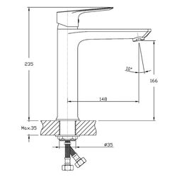 Baterie pentru lavoar Imprese Loreta 05350M (Chrome) Thumb