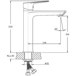 Baterie pentru lavoar Imprese Loreta 05350M (Chrome) Thumb