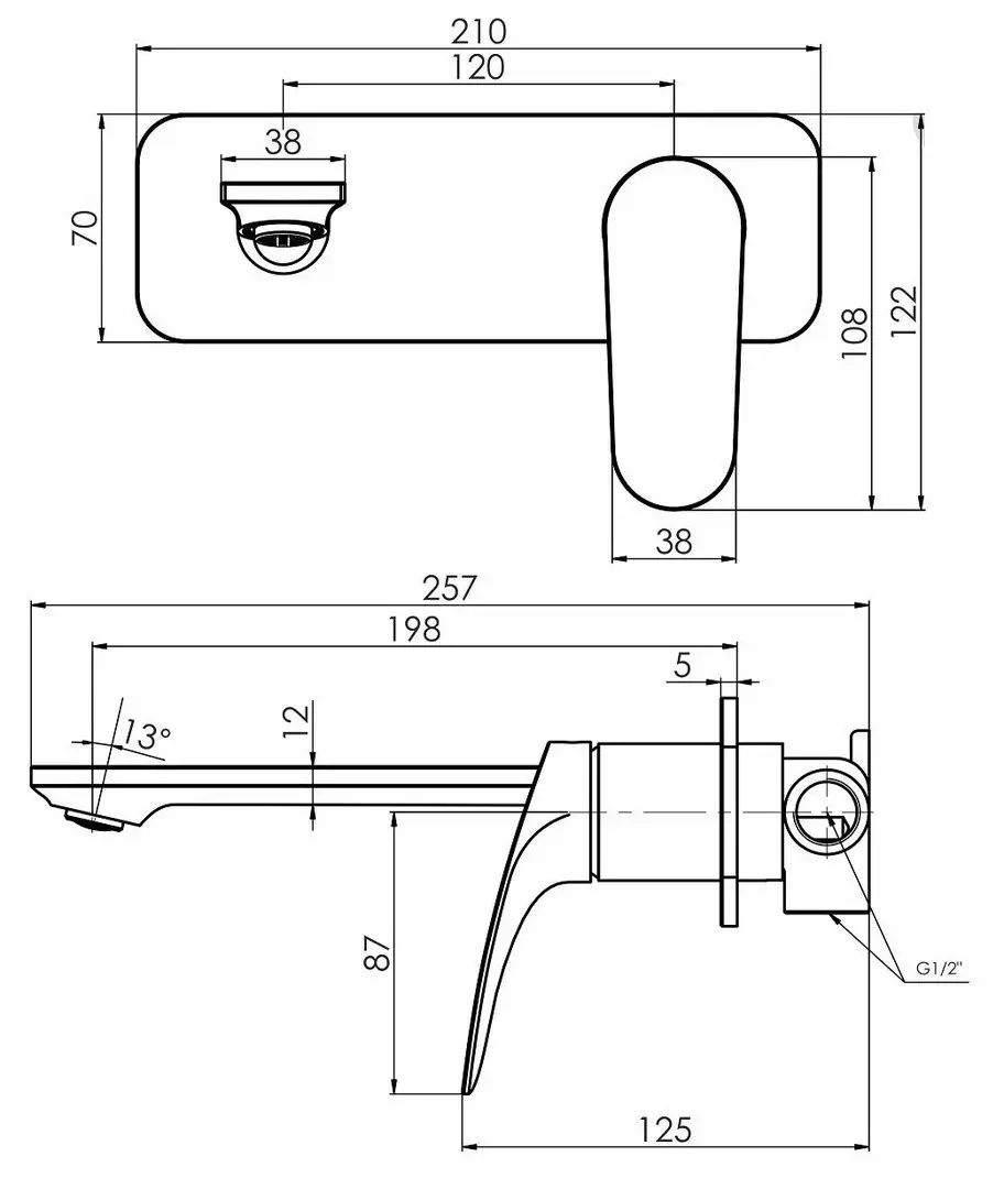 Baterie pentru lavoar Imprese Perla f03508001CC (Chrome)