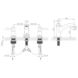 Baterie pentru lavoar Imprese Podzima Ledove ZMK01170102 (Chrome) Thumb