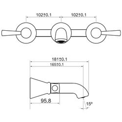 Baterie pentru lavoar Imprese Podzima Ledove ZMK01170103 (Chrome) Thumb