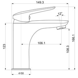 Baterie pentru lavoar Imprese Praha New 05030(M) (Chrome) Thumb