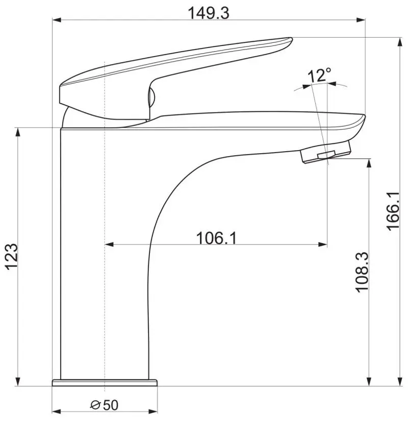Baterie pentru lavoar Imprese Praha New 05030(M) (Chrome) - 3