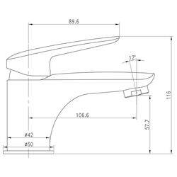 Смеситель для умывальника Imprese Praha New 05030 new (Chrome) Thumb