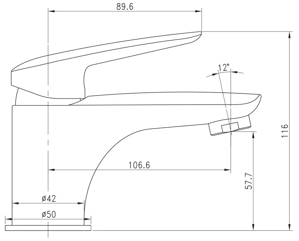 Смеситель для умывальника Imprese Praha New 05030 new (Chrome)