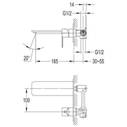 Baterie pentru lavoar Imprese Smart Click ZMK101901030 (Chrome) Thumb