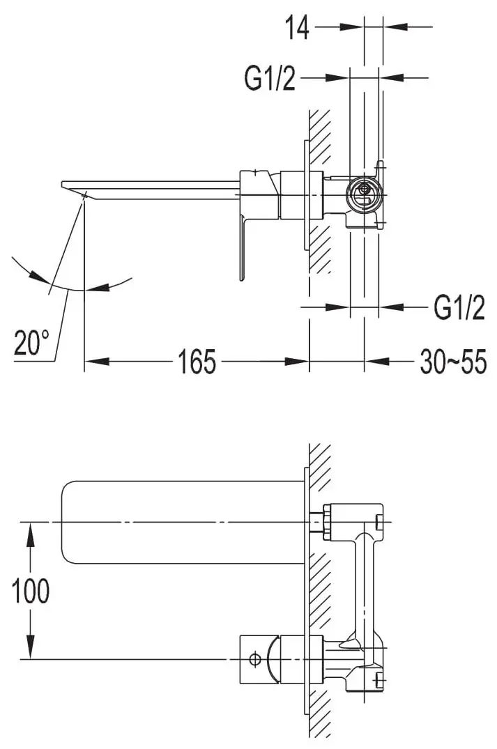 Baterie pentru lavoar Imprese Smart Click ZMK101901030 (Chrome) - 3