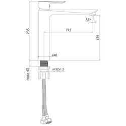 Baterie pentru lavoar Imprese Vaclav f03506401AB (Chrome) Thumb